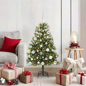 Árbol de Navidad artificial con ramas plegables y conos 150 cm