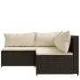 3-teiliges Gartenmöbel-Set und Kissen Kunstrattan braun von vidaXL, Outdoor-Sofas - Ref: Foro24-319748, Preis: 260,90 €, Raba...