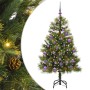 Árbol de Navidad artificial con ramas plegables y conos 150 cm