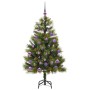 Árbol de Navidad artificial con ramas plegables y conos 150 cm