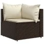 3-teiliges Gartenmöbel-Set und Kissen Kunstrattan braun von vidaXL, Outdoor-Sofas - Ref: Foro24-319748, Preis: 260,90 €, Raba...