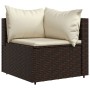 3-teiliges Gartenmöbel-Set und Kissen Kunstrattan braun von vidaXL, Outdoor-Sofas - Ref: Foro24-319748, Preis: 271,90 €, Raba...