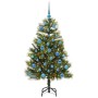 Árbol de Navidad artificial con ramas plegables y conos 150 cm