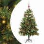 Árbol de Navidad artificial con ramas plegables y conos 150 cm