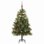 Árbol de Navidad artificial con ramas plegables y conos 150 cm