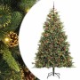 Árbol de Navidad artificial con ramas plegables y conos 240 cm
