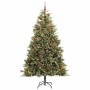 Árbol de Navidad artificial con ramas plegables y conos 240 cm