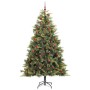 Árbol de Navidad artificial con ramas plegables y conos 240 cm