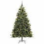 Árbol de Navidad artificial con ramas plegables y conos 240 cm