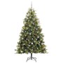 Árbol de Navidad artificial con ramas plegables y conos 240 cm