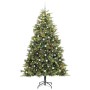 Árbol de Navidad artificial con ramas plegables y conos 240 cm