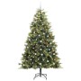 Árbol de Navidad artificial con ramas plegables y conos 240 cm