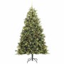 Árbol de Navidad artificial con ramas plegables y conos 240 cm