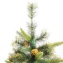 Árbol de Navidad artificial con ramas plegables y conos 240 cm