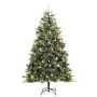 Árbol de Navidad artificial con ramas plegables y conos 240 cm