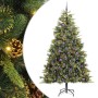 Árbol de Navidad artificial con ramas plegables y conos 240 cm