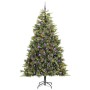 Árbol de Navidad artificial con ramas plegables y conos 240 cm