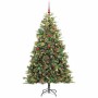Árbol de Navidad artificial con ramas plegables y conos 240 cm