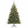 Árbol de Navidad artificial con ramas plegables y conos 240 cm