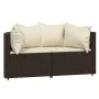 Garden corner sofas with cushions 2 units brown synthetic rattan by vidaXL, Outdoor sofas - Ref: Foro24-319758, Price: 154,09...