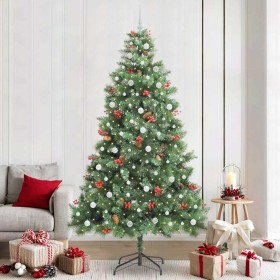 Árbol de Navidad artificial Verde 240 cm PVC y Metal