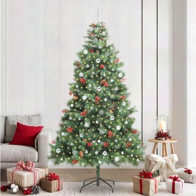Árbol de Navidad artificial Verde 240 cm PVC y Metal