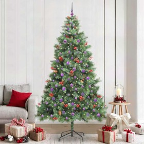 Árbol de Navidad artificial Verde 240 cm PVC y Metal