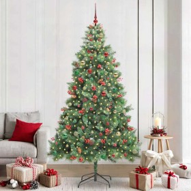 Árbol de Navidad artificial Verde 240 cm PVC y Metal
