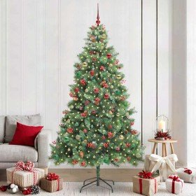 Árbol de Navidad artificial Verde 240 cm PVC y Metal