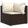Garden corner sofa with brown synthetic rattan cushions by vidaXL, Outdoor sofas - Ref: Foro24-319745, Price: 77,26 €, Discou...