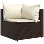 Garden corner sofa with brown synthetic rattan cushions by vidaXL, Outdoor sofas - Ref: Foro24-319745, Price: 76,68 €, Discou...