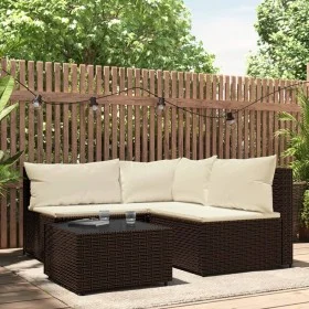 4-piece garden furniture set and brown synthetic rattan cushions by vidaXL, Outdoor sofas - Ref: Foro24-319749, Price: 360,71...