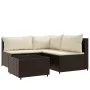 4-piece garden furniture set and brown synthetic rattan cushions by vidaXL, Outdoor sofas - Ref: Foro24-319749, Price: 360,71...
