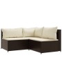 4-piece garden furniture set and brown synthetic rattan cushions by vidaXL, Outdoor sofas - Ref: Foro24-319749, Price: 368,51...