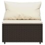 4-teiliges Gartenmöbel-Set und braune synthetische Rattankissen von vidaXL, Outdoor-Sofas - Ref: Foro24-319752, Preis: 269,77...