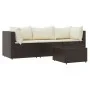4-piece garden furniture set and brown synthetic rattan cushions by vidaXL, Outdoor sofas - Ref: Foro24-319751, Price: 275,14...