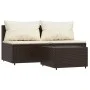 Garden furniture set 3 pieces and brown synthetic rattan cushions by vidaXL, Outdoor sofas - Ref: Foro24-319755, Price: 213,0...
