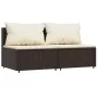 Garden furniture set 3 pieces and brown synthetic rattan cushions by vidaXL, Outdoor sofas - Ref: Foro24-319755, Price: 213,0...