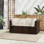 Garten-Ecksofas und Kissen 2 Stück braunes synthetisches Rattan von vidaXL, Outdoor-Sofas - Ref: Foro24-319746, Preis: 151,00...