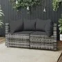 Garten-Ecksofas mit Kissen 2 Stück synthetisches Rattangrau von vidaXL, Outdoor-Sofas - Ref: Foro24-319774, Preis: 157,94 €, ...