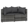 Corner garden sofas with 2 synthetic rattan gray cushions by vidaXL, Outdoor sofas - Ref: Foro24-319774, Price: 159,91 €, Dis...
