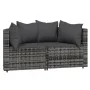 Garten-Ecksofas mit Kissen 2 Stück synthetisches Rattangrau von vidaXL, Outdoor-Sofas - Ref: Foro24-319774, Preis: 157,94 €, ...