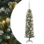 Árbol Navideño Artificial Delgado con 150 LED Verde 120 cm