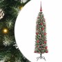 Árbol Navideño Artificial Delgado con 150 LED verde y 120 cm