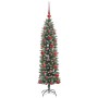 Árbol Navideño Artificial Delgado con 150 LED verde y 120 cm