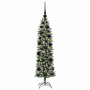 Árbol Navideño Artificial Delgado con 150 LED verde y 120 cm