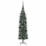 Árbol Navideño Artificial Delgado con 150 LED verde y 120 cm