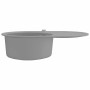 Fregadero de cocina de granito con un seno ovalado gris