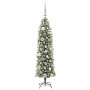 Árbol Navideño Artificial Delgado con 150 LED verde y 120 cm