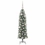 Árbol Navideño Artificial Delgado con 150 LED verde y 120 cm
